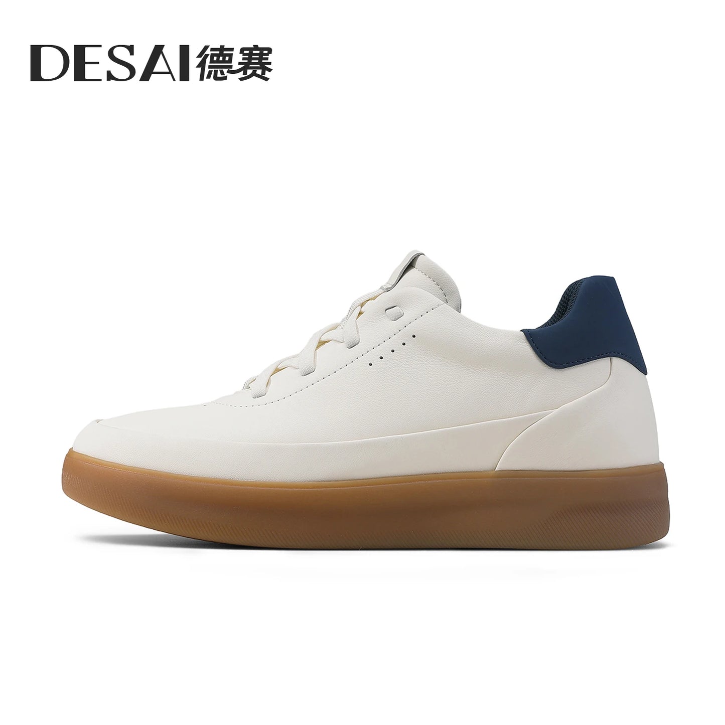 Desai™ DS3097 Zapatos casuales de cuero para hombre – Zapatillas deportivas ligeras y transpirables de suela blanda