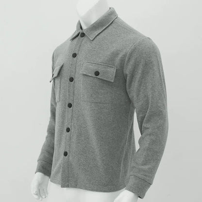Veste d'hiver en polaire à revers Loom & Soul pour homme – Manteau ajusté à boutonnage simple