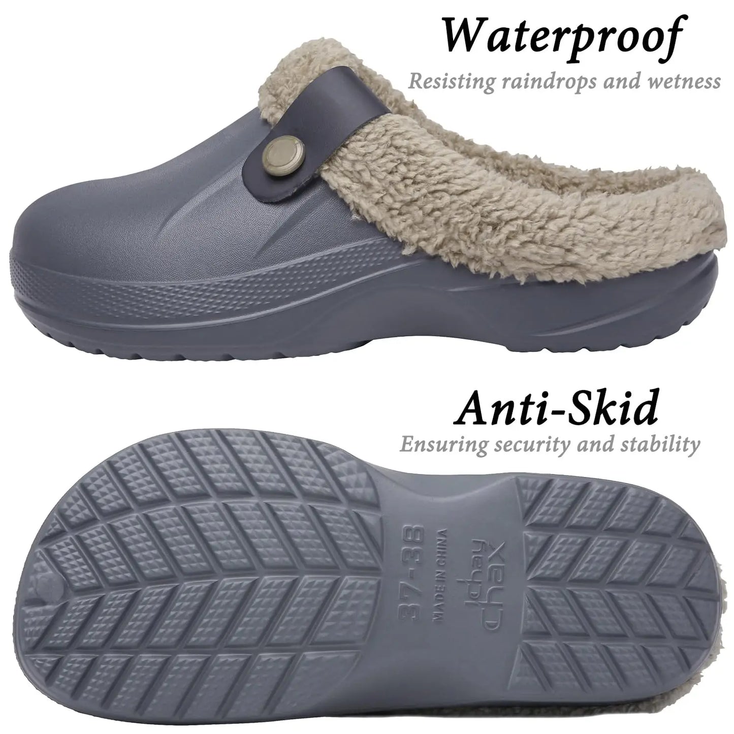 Pantuflas de piel impermeables Asgard™ para mujer – Cálidas y antideslizantes