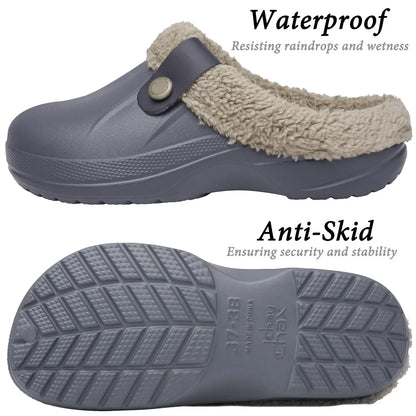 Pantuflas de piel impermeables Asgard™ para mujer – Cálidas y antideslizantes