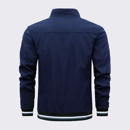 Chaqueta bomber impermeable Loom & Soul para hombre – Abrigo rompevientos con cuello alto