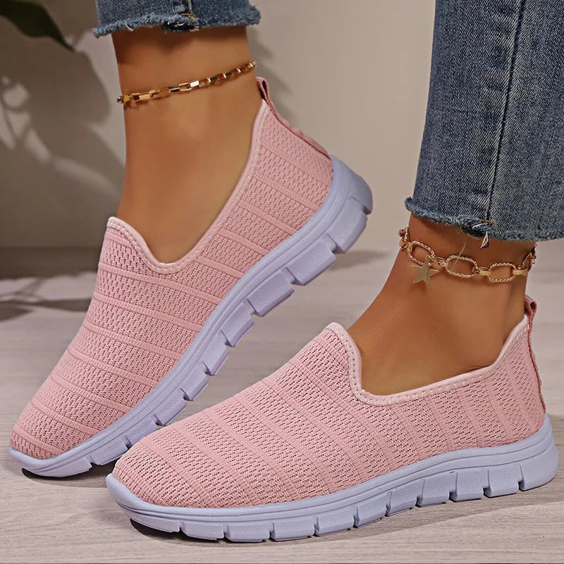 Zapatillas sin cordones AirFlex – Zapatos cómodos ligeros de malla para mujer | Calzado transpirable casual para uso diario