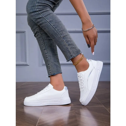 Zapatillas deportivas MAEDEF™ impermeables de PU para mujer – Zapatos ligeros con cordones para caminar