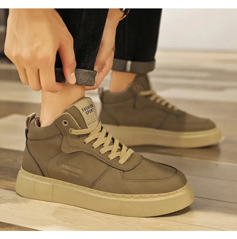 Loom & Soul Men’s Mid-Top Skate Sneakers – 2025 Breathable Casual Shoes