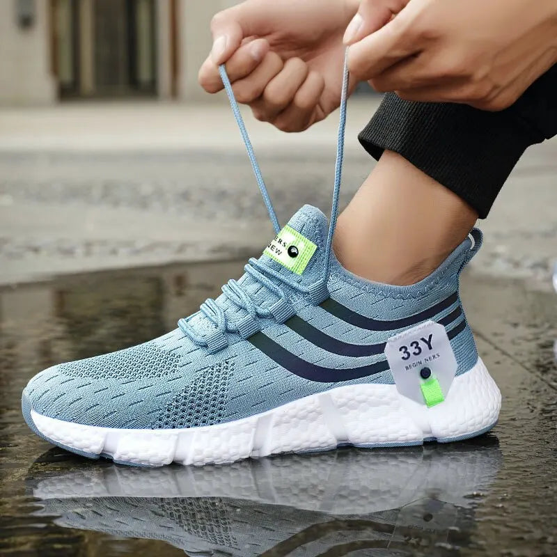 Zapatillas de Malla con Cordones para Hombre – Calzado Informal Ligero y Transpirable para Caminar