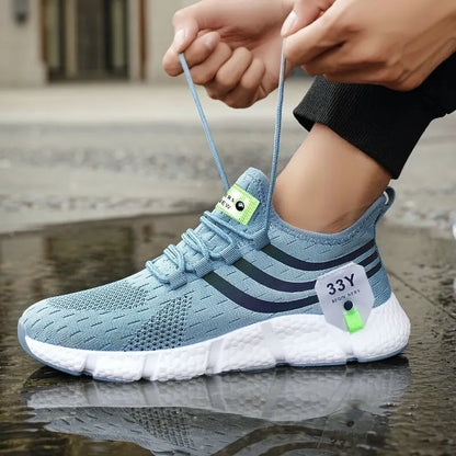Zapatillas de Malla con Cordones para Hombre – Calzado Informal Ligero y Transpirable para Caminar
