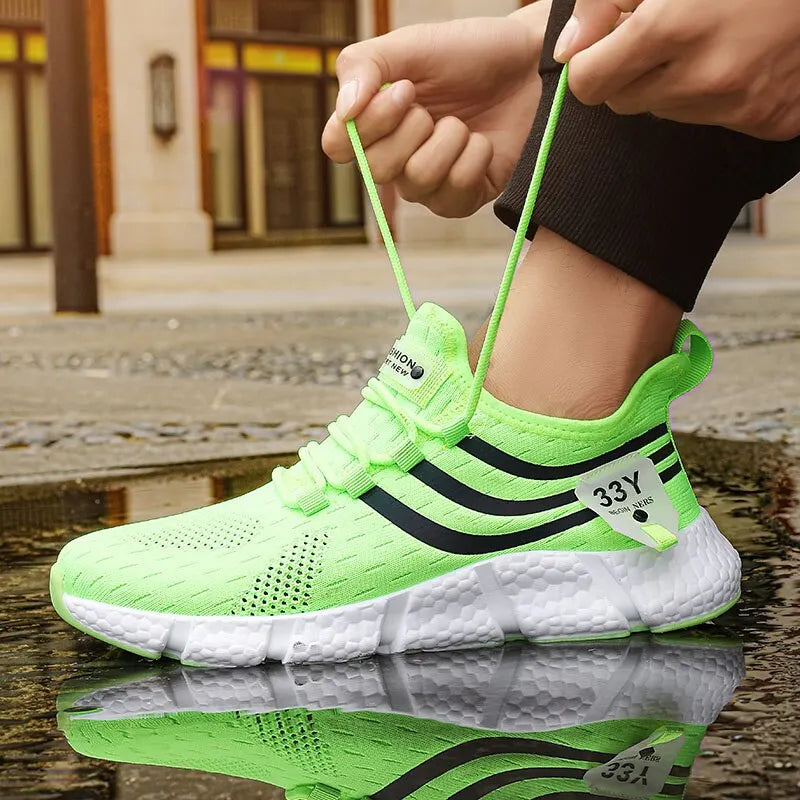 Zapatillas de Malla con Cordones para Hombre – Calzado Informal Ligero y Transpirable para Caminar