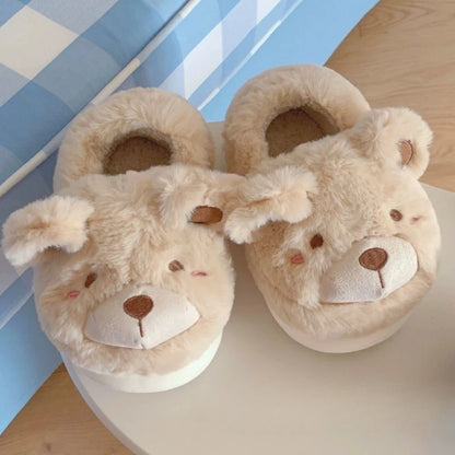 Pantuflas cálidas de invierno BEVERGREEN™ para mujer - Planas suaves de felpa para interiores con suela de EVA