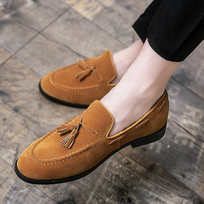Mocasines de piel sintética HAJERO™ SoftStep – Zapatos casuales sin cordones para hombre | Mocasines transpirables de masaje para oficina y uso diario