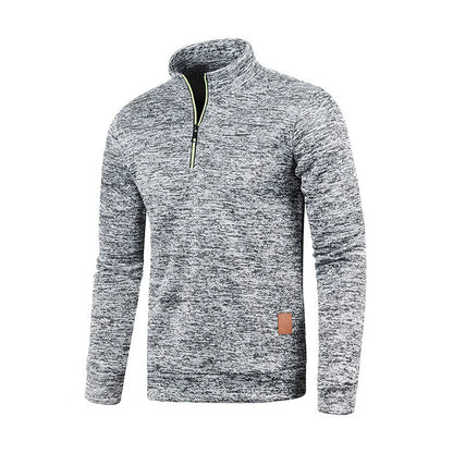 Sudadera con capucha y cremallera de cuello alto para hombre WHWR – Sudadera informal de primavera y otoño