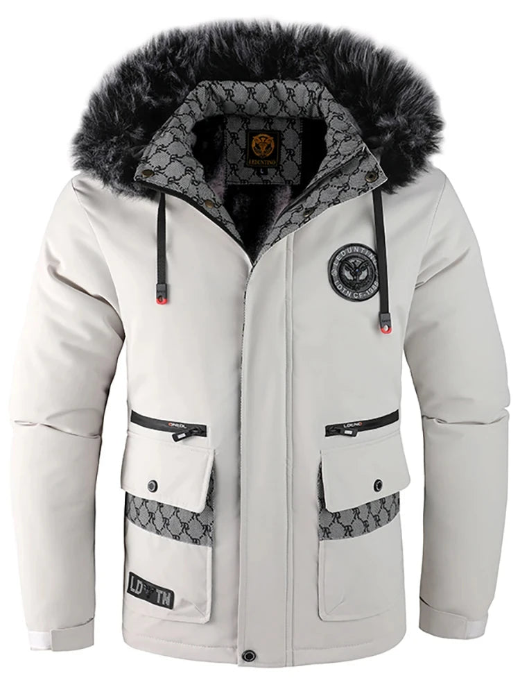 Veste à capuche en coton Loom & Soul pour homme – Manteau d'hiver rembourré chaud et coupe-vent