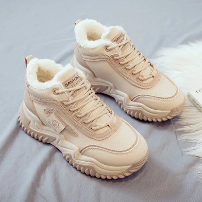 Zapatillas de plataforma de caña alta de algodón cálido para mujer Loom & Soul