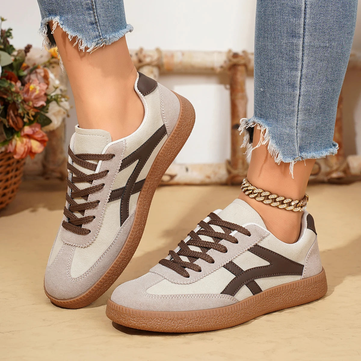 Baskets légères Loom & Soul pour femme – Chaussures décontractées respirantes à lacets