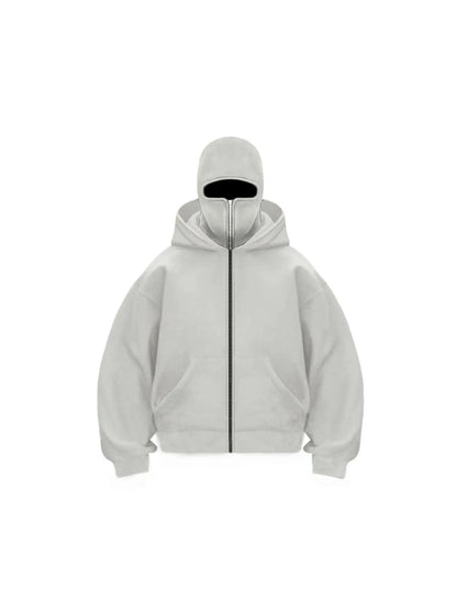 Sudadera con capucha y cremallera de otoño-invierno para hombre – Chaqueta casual cálida de estilo urbano