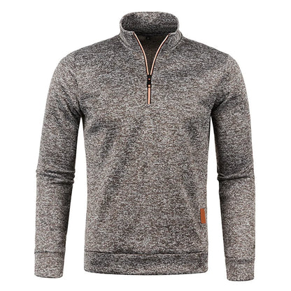 Sudadera con capucha y cremallera de cuello alto para hombre WHWR – Sudadera informal de primavera y otoño