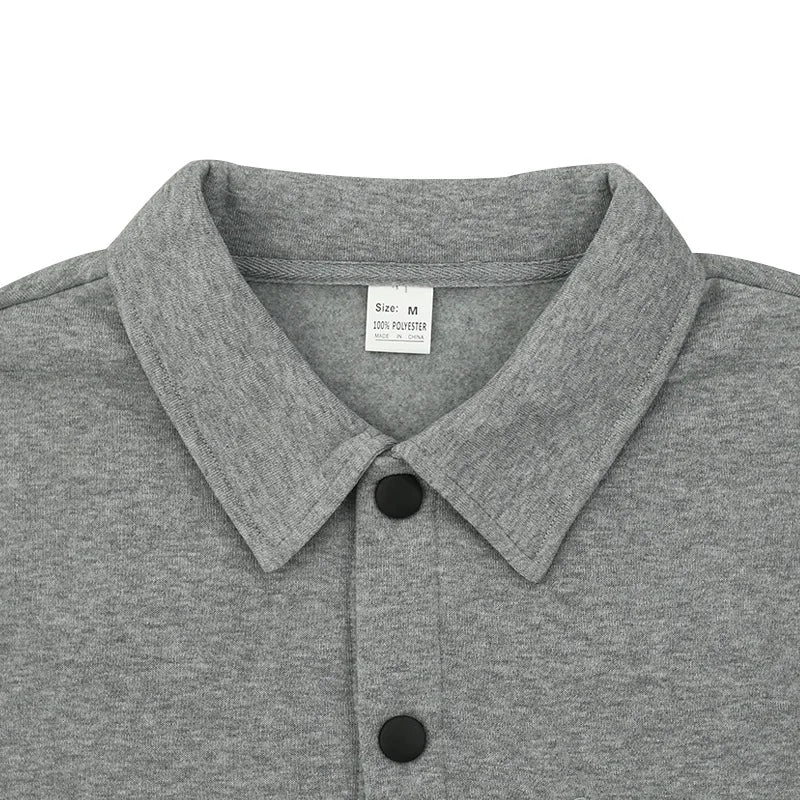 Veste d'hiver en polaire à revers Loom & Soul pour homme – Manteau ajusté à boutonnage simple