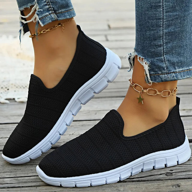 Zapatillas sin cordones AirFlex – Zapatos cómodos ligeros de malla para mujer | Calzado transpirable casual para uso diario