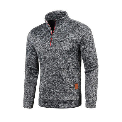 Sudadera con capucha y cremallera de cuello alto para hombre WHWR – Sudadera informal de primavera y otoño