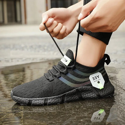 Zapatillas de Malla con Cordones para Hombre – Calzado Informal Ligero y Transpirable para Caminar