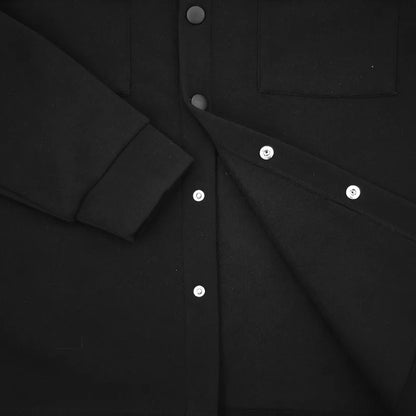 Veste d'hiver en polaire à revers Loom & Soul pour homme – Manteau ajusté à boutonnage simple