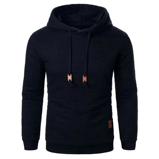 Men’s Solid Color Casual Hoodie – Lightweight Fleece Pullover for Everyday Wear