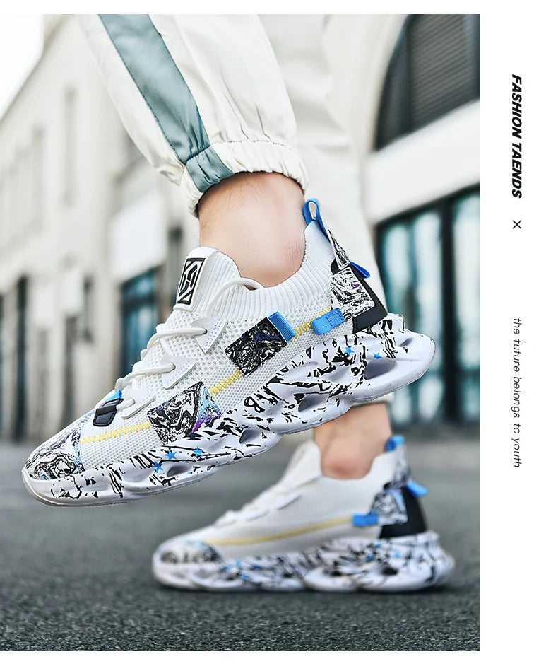 Zapatillas deportivas transpirables de malla para hombre – Zapatillas deportivas informales ligeras para correr
