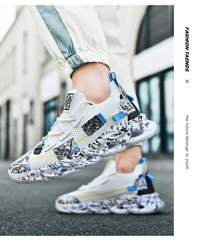 Zapatillas deportivas transpirables de malla para hombre – Zapatillas deportivas informales ligeras para correr