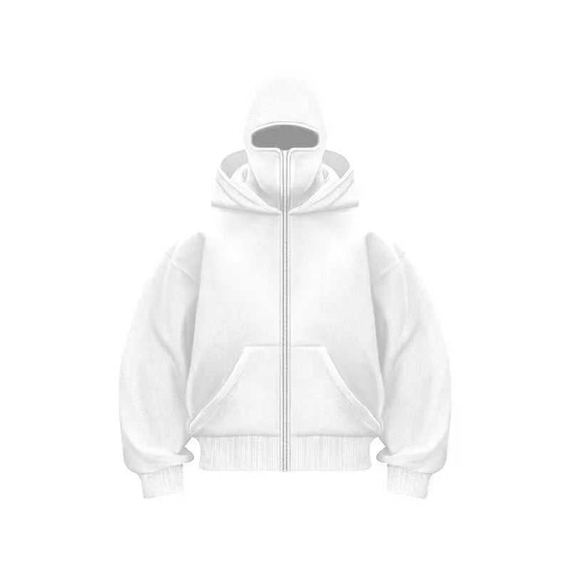 Sudadera con capucha y cremallera de otoño-invierno para hombre – Chaqueta casual cálida de estilo urbano