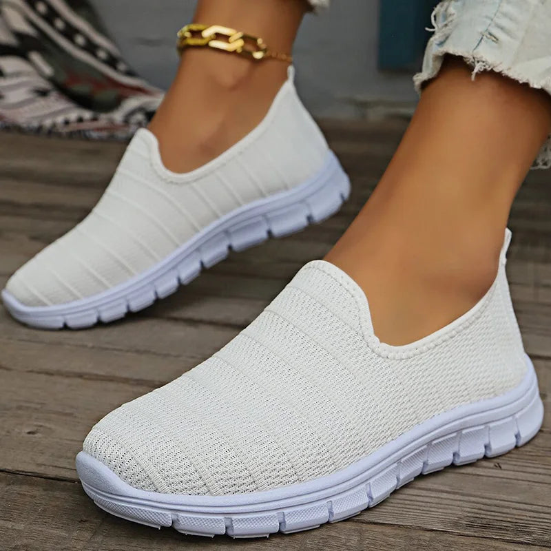 Zapatillas sin cordones AirFlex – Zapatos cómodos ligeros de malla para mujer | Calzado transpirable casual para uso diario