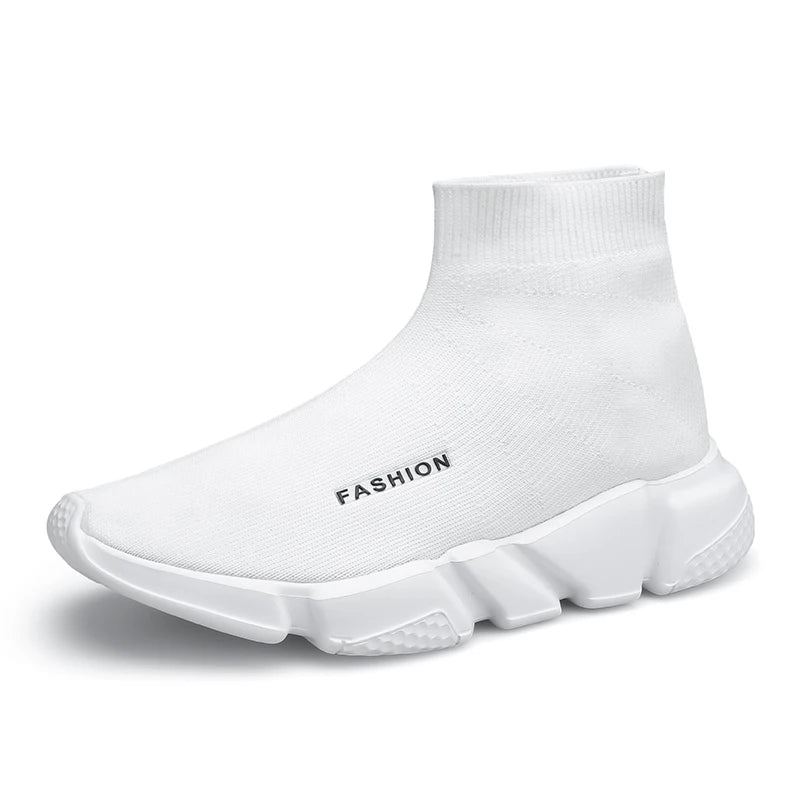 Zapatillas de running tipo calcetín de caña alta – Zapatillas deportivas unisex sin cordones | Zapatillas reflectantes, transpirables y ligeras para hombre y mujer