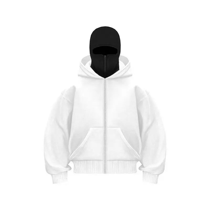 Sudadera con capucha y cremallera de otoño-invierno para hombre – Chaqueta casual cálida de estilo urbano