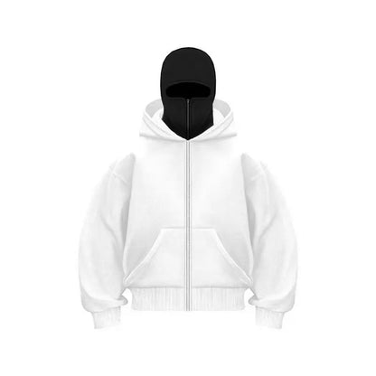 Sudadera con capucha y cremallera de otoño-invierno para hombre – Chaqueta casual cálida de estilo urbano