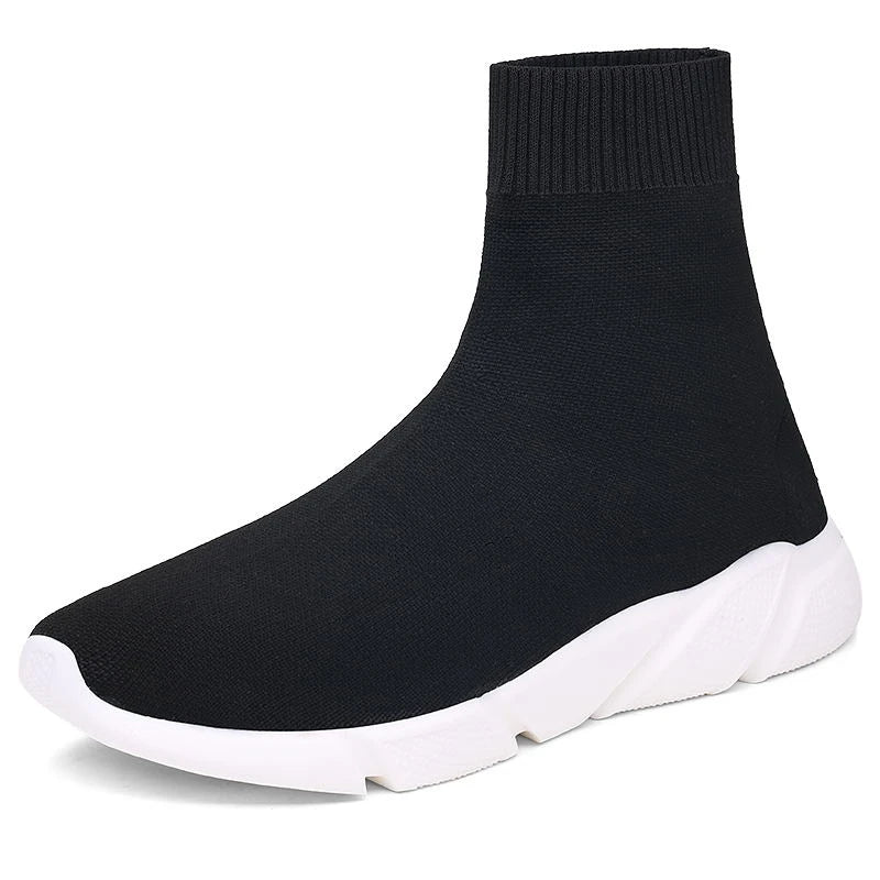 Zapatillas de running tipo calcetín de caña alta – Zapatillas deportivas unisex sin cordones | Zapatillas reflectantes, transpirables y ligeras para hombre y mujer