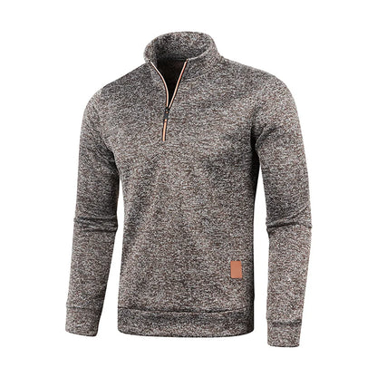 Sudadera con capucha y cremallera de cuello alto para hombre WHWR – Sudadera informal de primavera y otoño