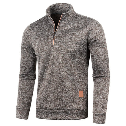 Sudadera con capucha y cremallera de cuello alto para hombre WHWR – Sudadera informal de primavera y otoño