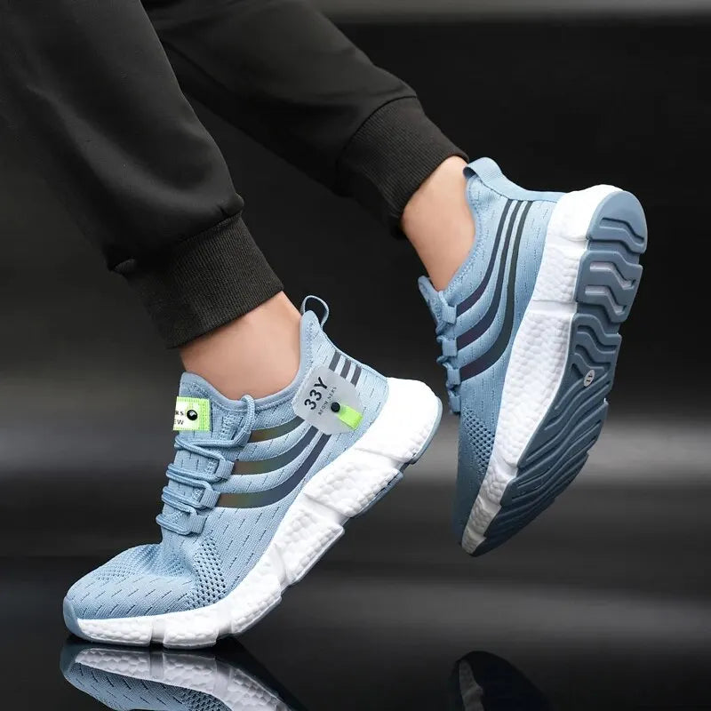 Zapatillas de Malla con Cordones para Hombre – Calzado Informal Ligero y Transpirable para Caminar