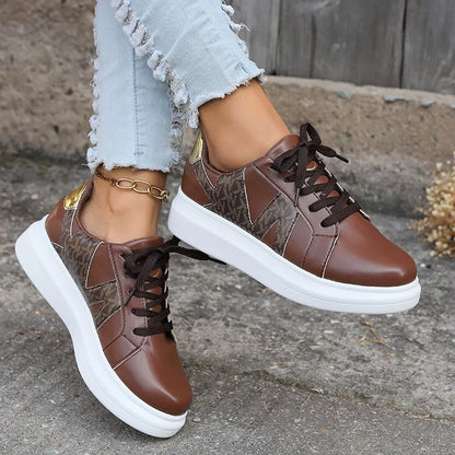 Baskets compensées Loom & Soul pour femme – Chaussures vulcanisées décontractées à bout rond