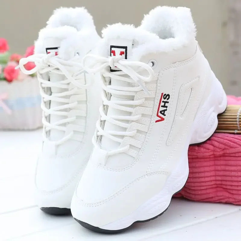 LEDP™ Zapatillas de Calle Cálidas para Mujer – Botines de PU que Aumentan la Estatura con Plantilla Suave de EVA