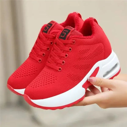 Chaussures de sport compensées pour femmes Loom & Soul – Baskets respirantes à talon compensé