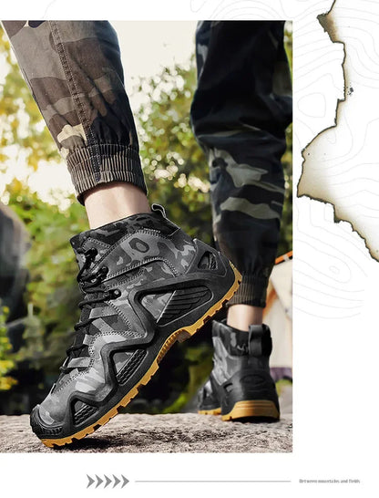 Zapatillas de senderismo Oxford para hombre – Botas deportivas de lona impermeables, antideslizantes Tallas 39–46