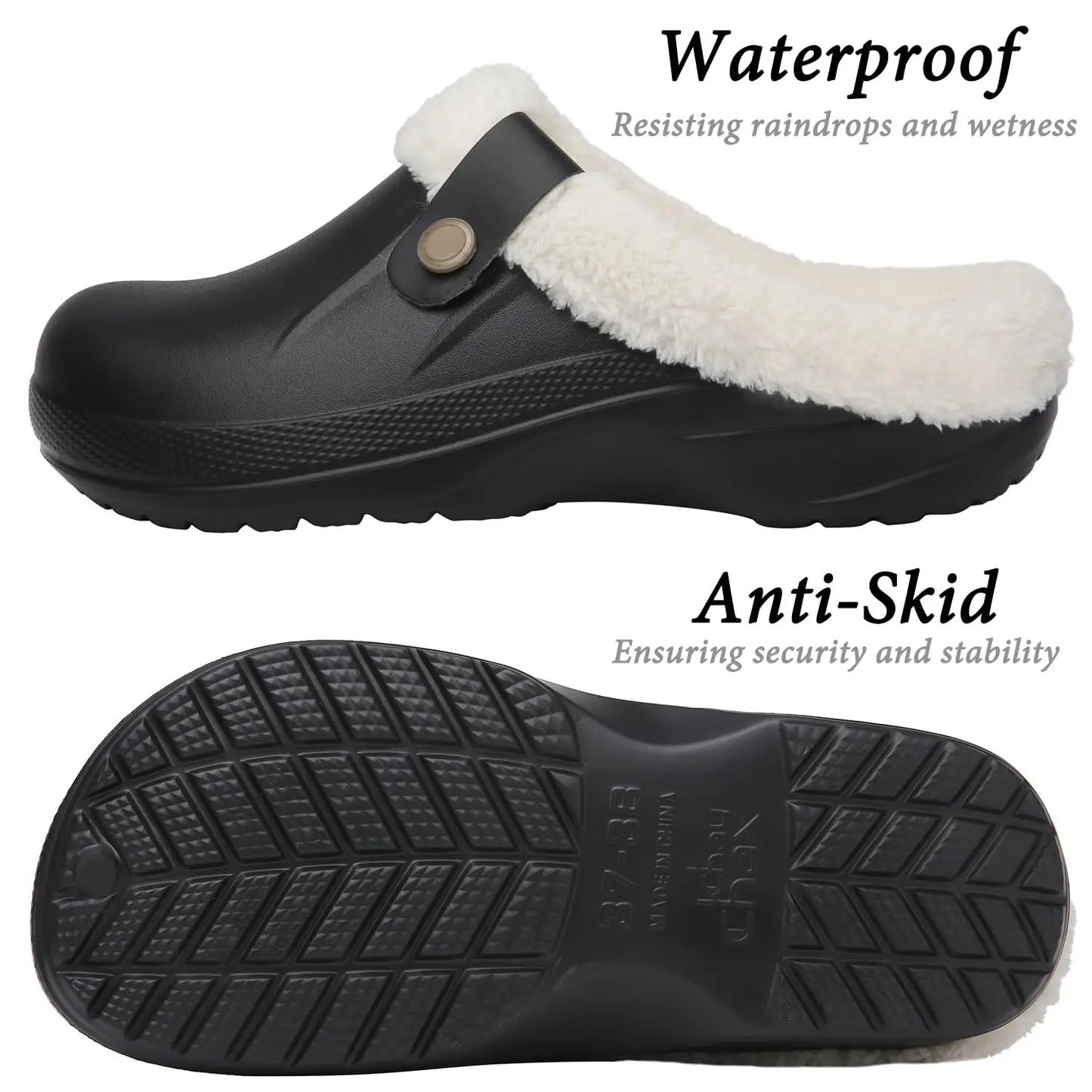 Pantuflas de piel impermeables Asgard™ para mujer – Cálidas y antideslizantes