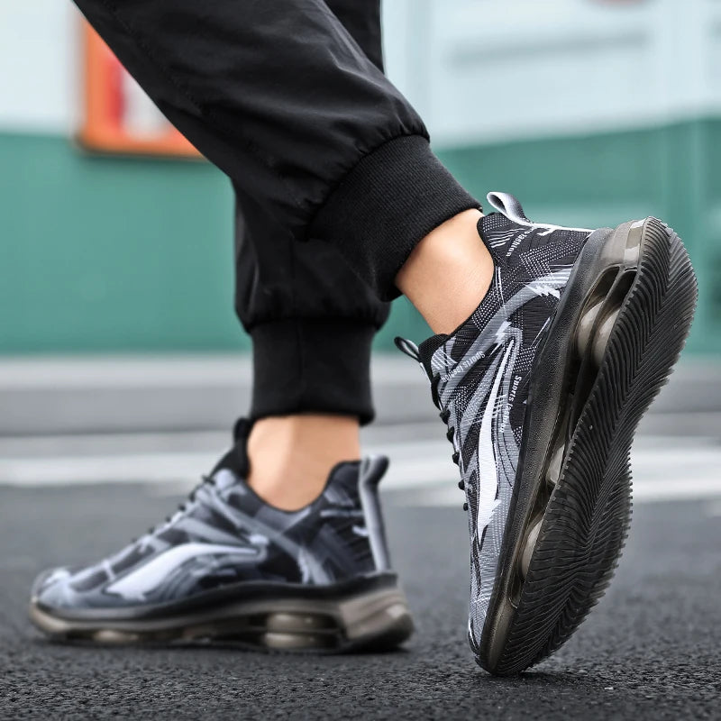 Zapatillas de malla transpirables AEROMAX™ 6069 para hombre | Zapatillas deportivas ligeras con retazos para uso informal y deportivo