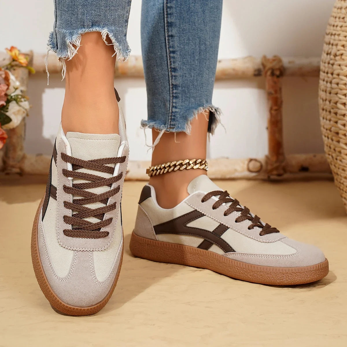 Baskets légères Loom & Soul pour femme – Chaussures décontractées respirantes à lacets
