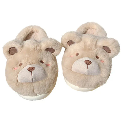 Pantuflas cálidas de invierno BEVERGREEN™ para mujer - Planas suaves de felpa para interiores con suela de EVA