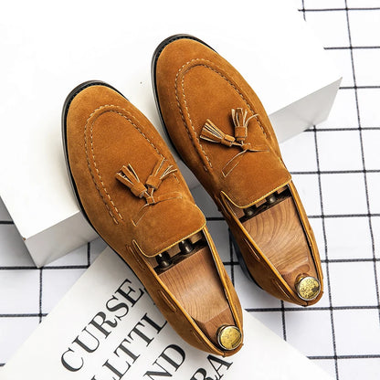 Mocasines de piel sintética HAJERO™ SoftStep – Zapatos casuales sin cordones para hombre | Mocasines transpirables de masaje para oficina y uso diario