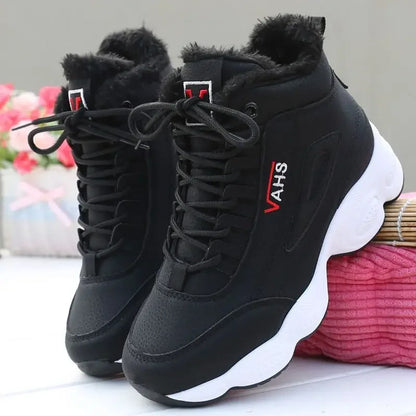 LEDP™ Zapatillas de Calle Cálidas para Mujer – Botines de PU que Aumentan la Estatura con Plantilla Suave de EVA