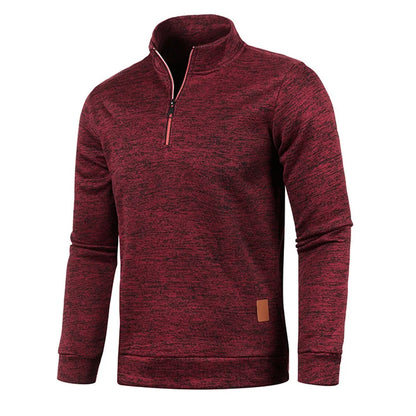 Sudadera con capucha y cremallera de cuello alto para hombre WHWR – Sudadera informal de primavera y otoño