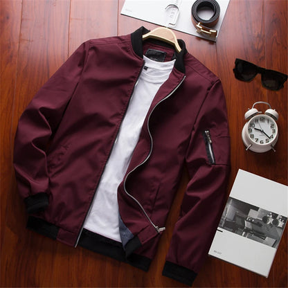 Chaqueta Bomber Slim Fit para Hombre Loom & Soul – Cortavientos Ligero Tipo Béisbol