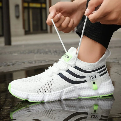 Zapatillas de Malla con Cordones para Hombre – Calzado Informal Ligero y Transpirable para Caminar