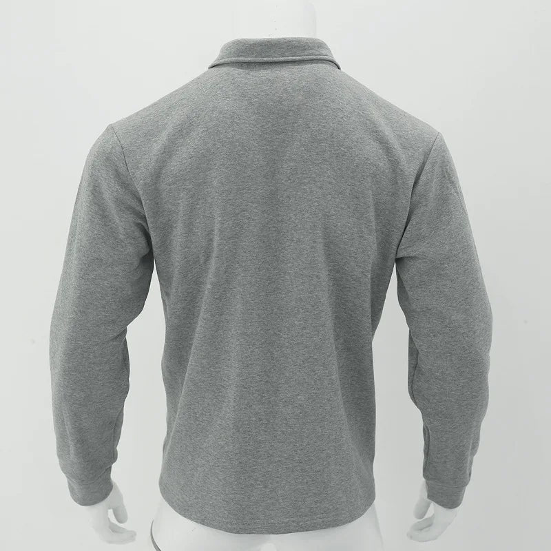 Veste d'hiver en polaire à revers Loom & Soul pour homme – Manteau ajusté à boutonnage simple
